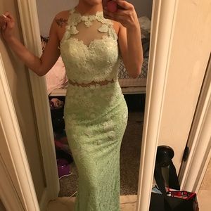 Mint prom dress